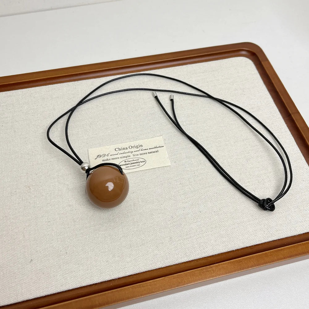 LATS Red Heart Pendant Necklace Vintage 80s Aesthetic Love Inspired Choker New Fashion Romantic Heart Necklace for Women