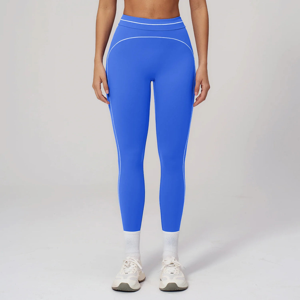 Rooftrellen 1PC Woman High Waisted Fitness Yoga Pants Summer Gym Running Sports Push Up Quick Drying Color Blocking Yoga Pants