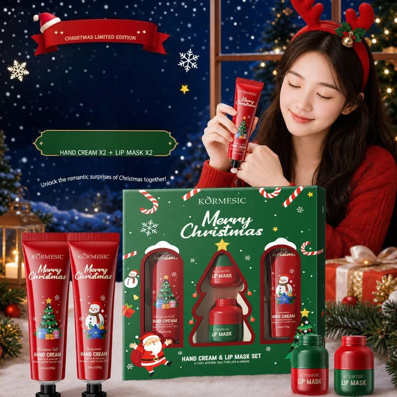 Vitamin E Avocado Moisturizing Hand Cream Christmas Hand Cream Sachet Set Hydrate Non‑greasy For Dry Skin Holiday Gift