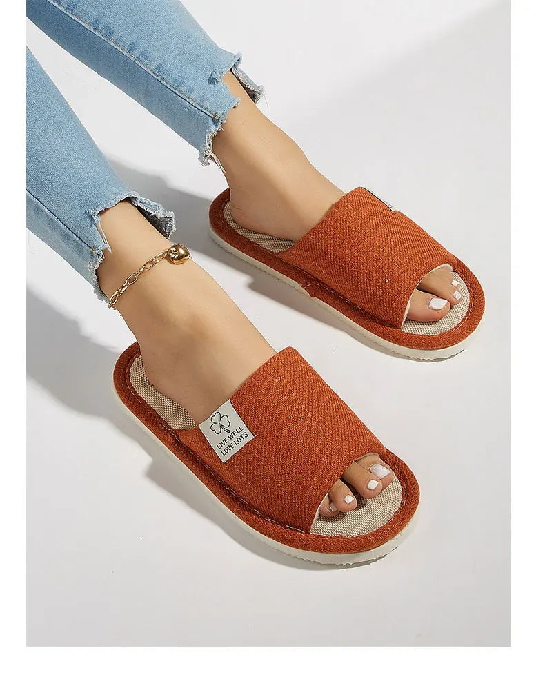 Men’s Indoor Hemp Cotton Slippers – EVA Sole Comfort Shoes (K293-A)