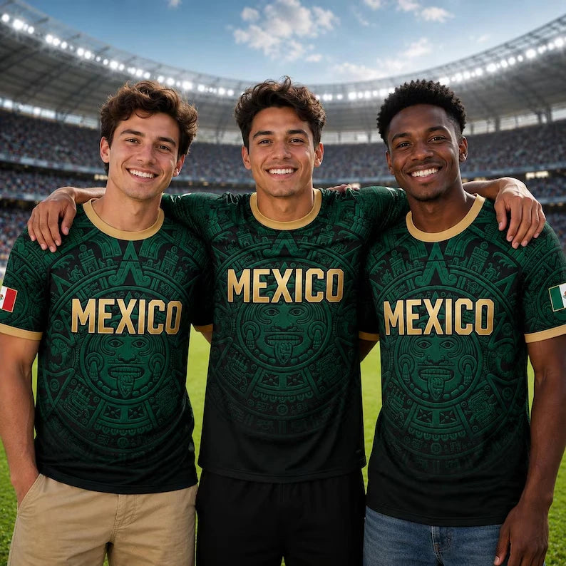 MEXICO NATIONAL FOOTBALL TEAM FAN TRAINING JERSEY 2026 CHILDREN'S MATCH KIT BREATHABLE AND QUICK-DRYING TOP