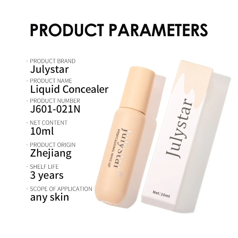 6 Colors Liquid Concealer Full Coverage for Acne Scars Tattoo Body Face Waterproof Long Lasting Easy Blend Korean Make Up