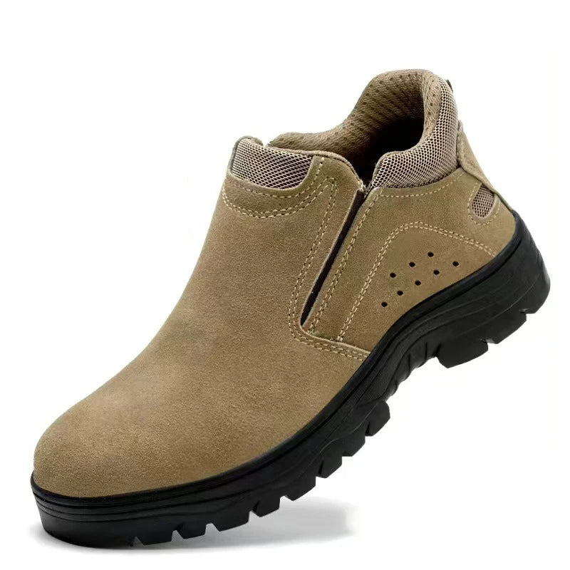 NYWOOH Men Anti Puncture Work Sneakers Breathable Safety Boots Male Soft Sole Wear Resistant Shoes Non-slip Protective Footwear