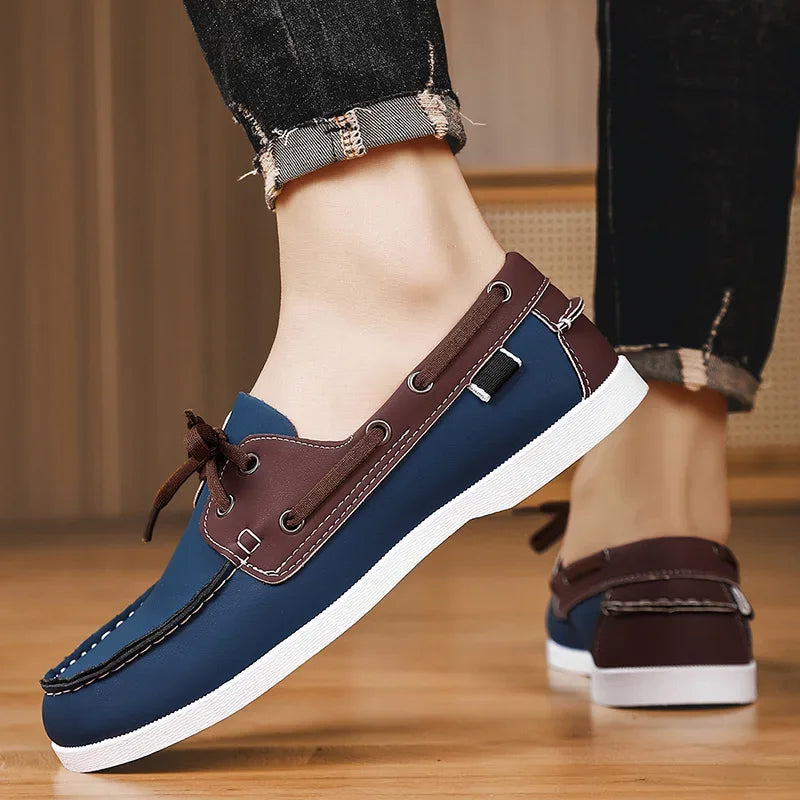Men’s Doudou Casual Driving Shoes – Retro Large-Size Comfort Style
