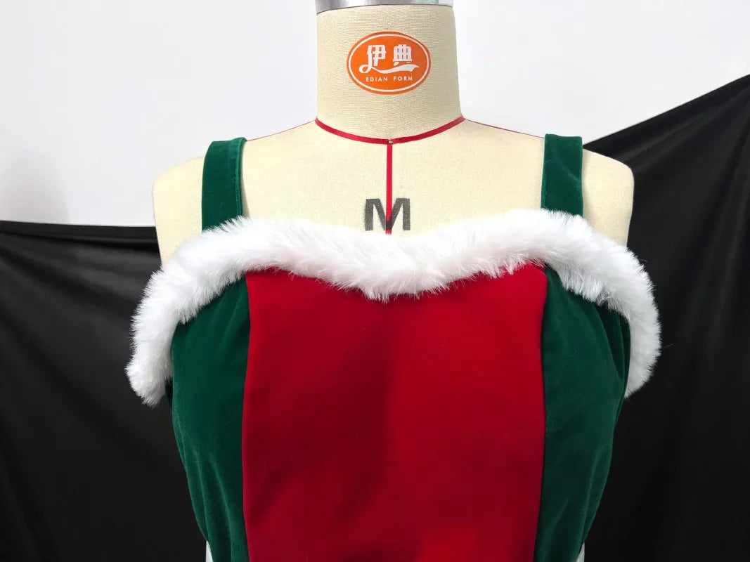 New Christmas Dress Christmas Party Stage Performance Costume Christmas Sexy Dress Green