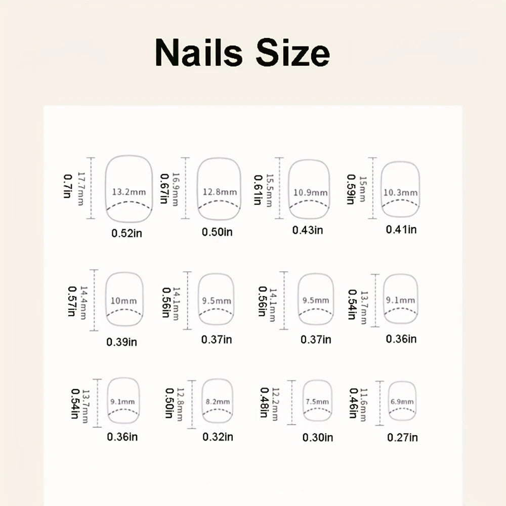 Short Medium fake nails glossy Y2K gradient green purple silver pink white golden geometric reusable ABS Artificial nails kit