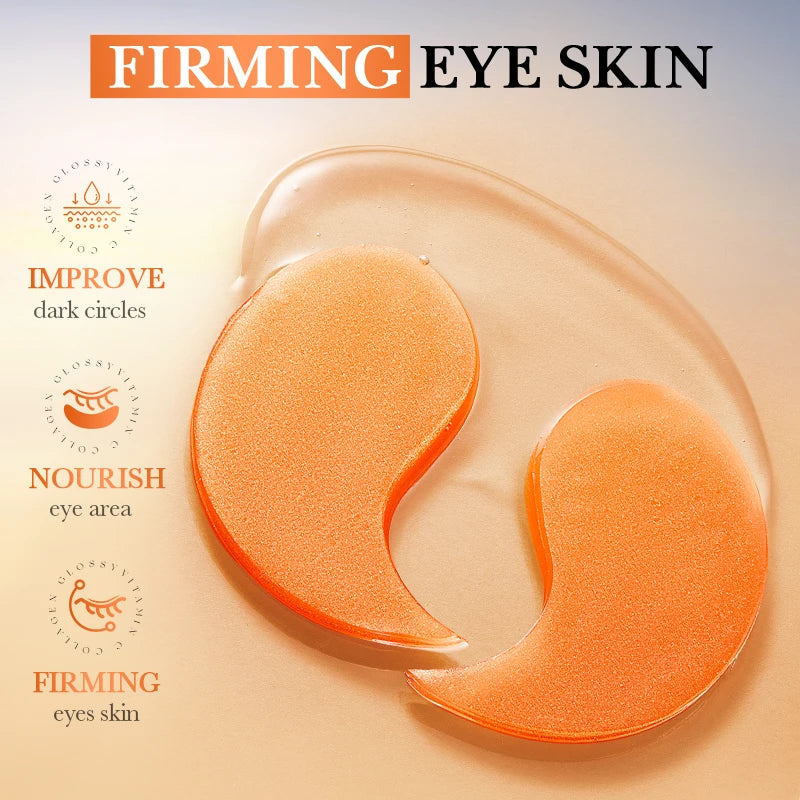 80pcs BIOAQUA Vitamin C Crystal Collagen Eye Mask Anti Dark Circles Whitening Anti-Wrinkles Moisturizing Anti-Aging Eye Patches