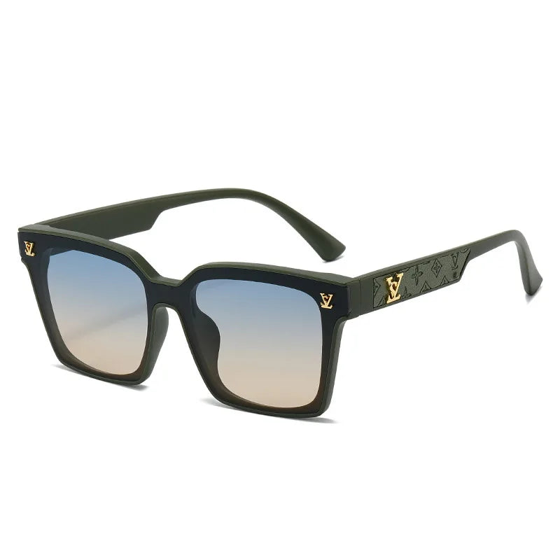2025 Square Sunglasses for Men & Women – Neutral Leather Design