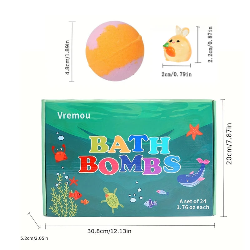 Kids Bath Bombs Surprise Set – 24 PCS