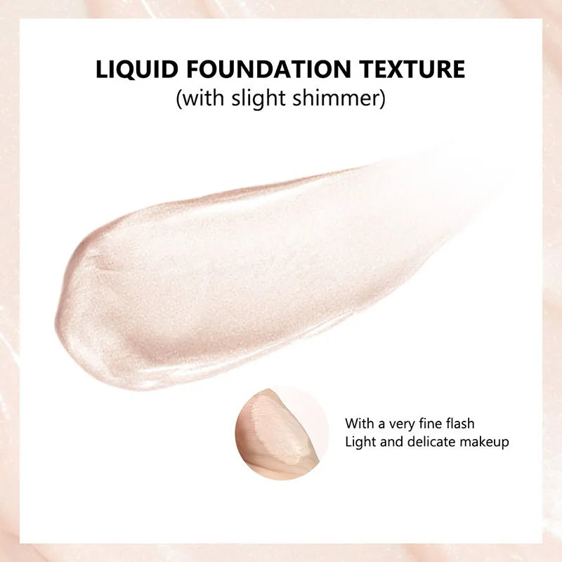Gloss Liquid Foundation Lasting Concealer Full Coverage BB Cream Face Highlighter Corrector High Coverage Base Makeup Cosmetics