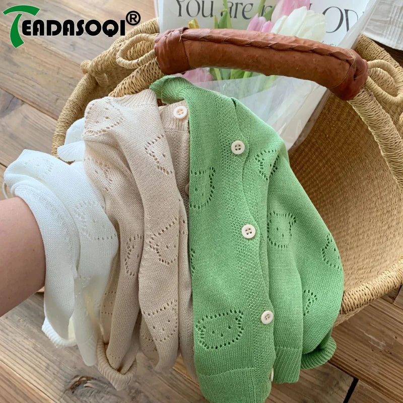 Fashion Baby Boys Girls Kids Summer Air-Conditioned Cardigan  0-6Y