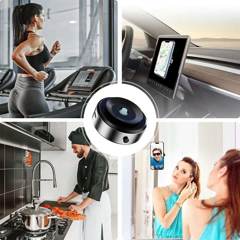 Magnetic Vacuum Phone Holder – Secure &amp; Elegant Car Mount