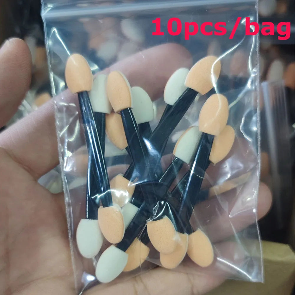 10/30/50/100pcs Nail Powder Brushes Sponge Disposable Double Sided Eyeshadow Applicator Mirror Chrome Pigment Sponge Stick