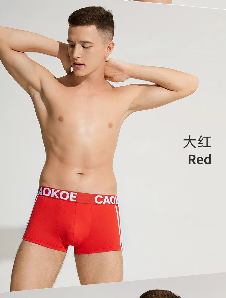 Men's Underwear Men's Boxer Briefs Comfortable Breathable Sexy Men's Shorts Solid Color Boxer Briefs Men Panties Shorts Cotton