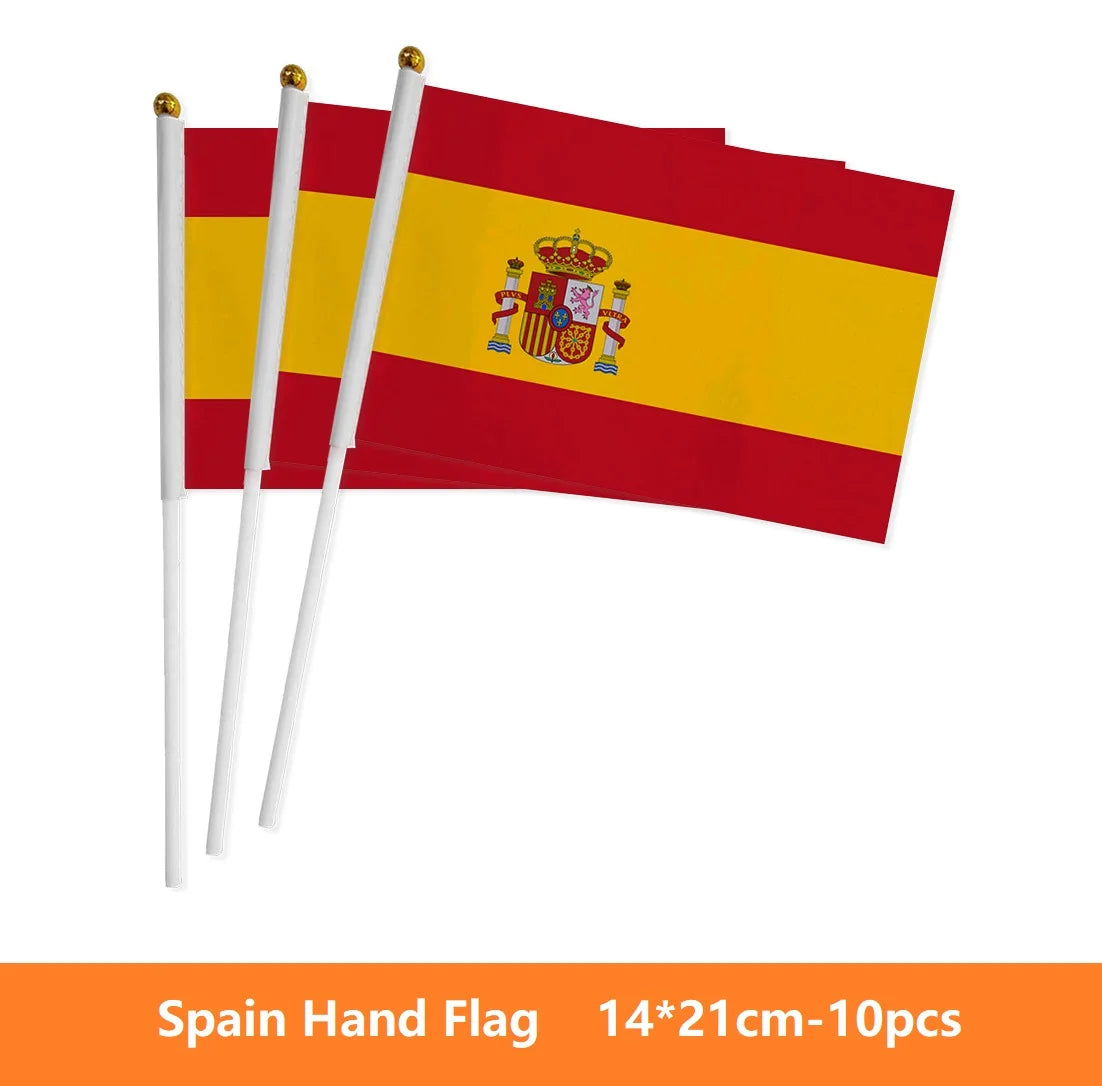 European Country Hand Waving Flags - أعلام أوروبية يدوية للتشجيع والاحتفالات