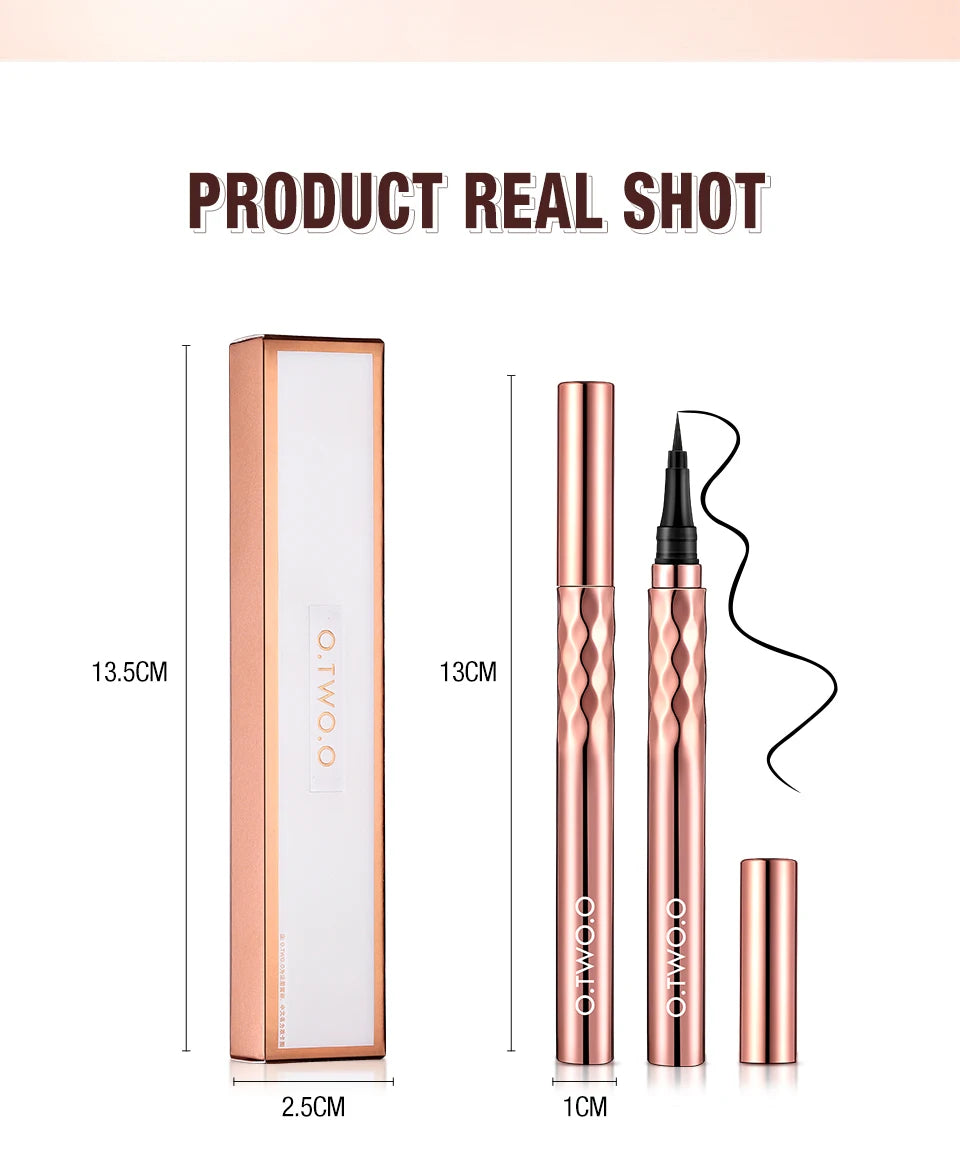 O.TWO.O Black Slim Line Eyeliner Pencil Easy To Draw Waterproof Eye Liner Pen Long Lasting Quick Dry Liquid Eyeliners