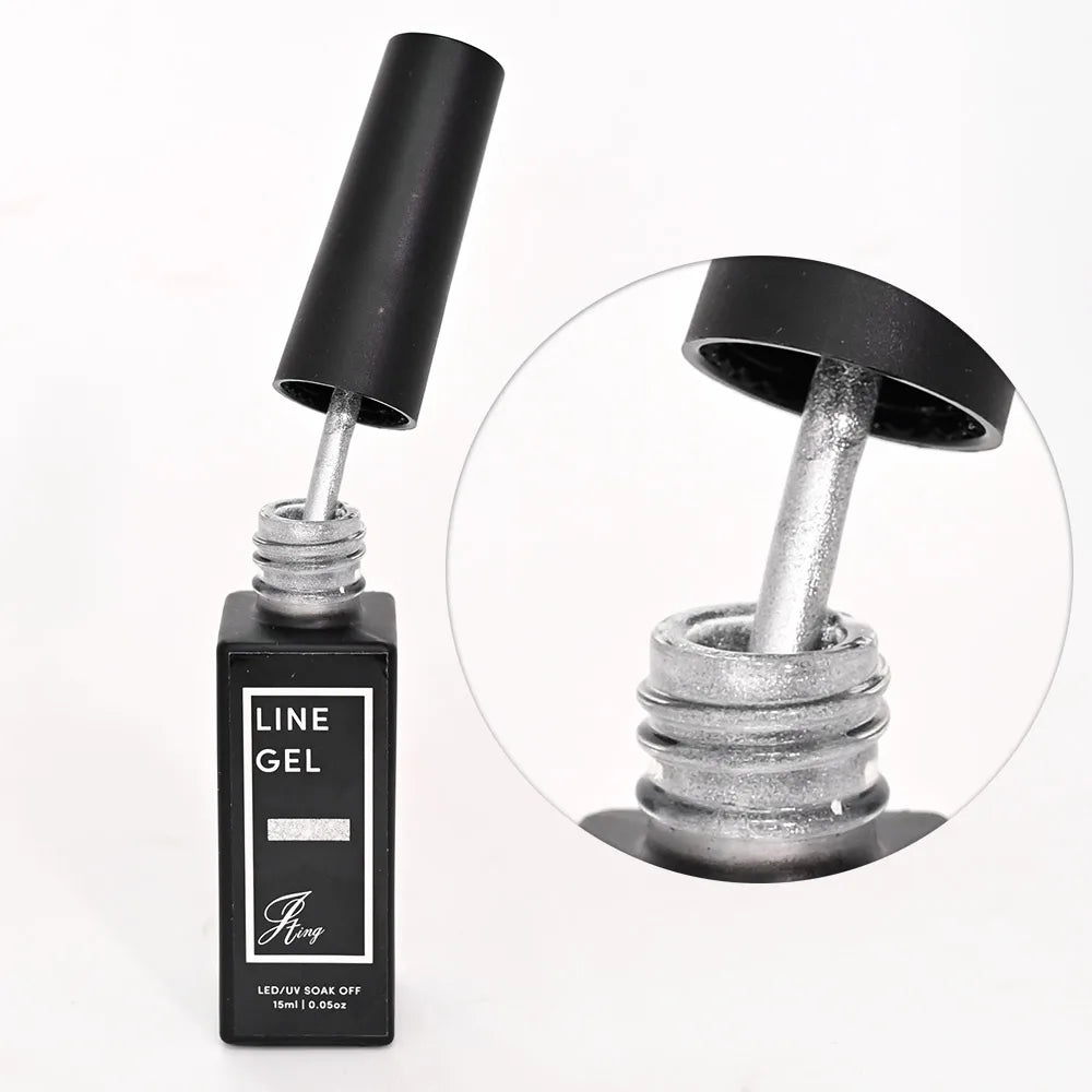 15ml/Bottle Liner Painting Gel Nail Polish Black Gold Silver Line Drawing Brush Nail Art Vernis White Black Nail Gel Varnish