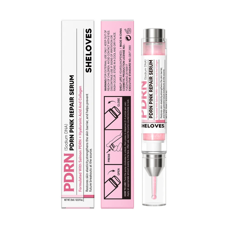 PDRN Salmon Repairing Serum 50ml Hyaluronic Acid Collagen Lifting Firming Hydrating Essence Portable Skin Barrier Care Serum