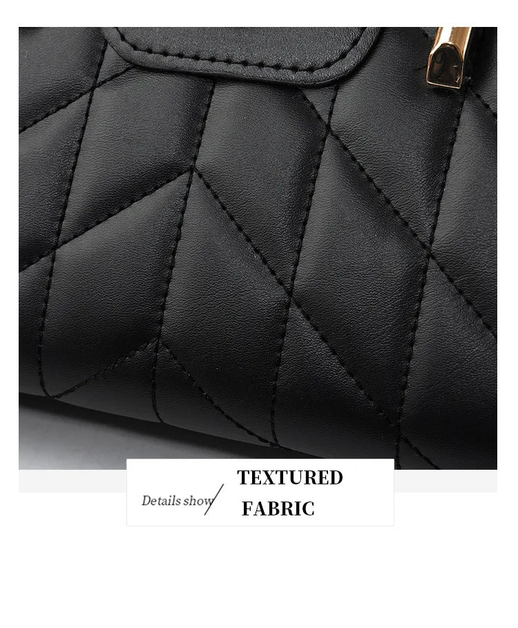 2025 Women’s Fashion Monogram Shoulder Handbag – Printed Leather Single Strap Bag | حقيبة يد نسائية 2025 – تصميم عصري بنقشة المونوغرام من الجلد بحزام كتف واحد