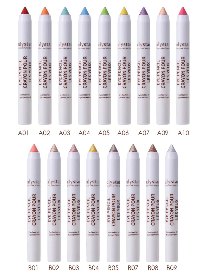 18colors Eyeshadow Stick Matte Shimmer Multi-color Waterproof High Pigmented Eyeshadow Pencil Crayon Makeup Tool Eye Cosmetics