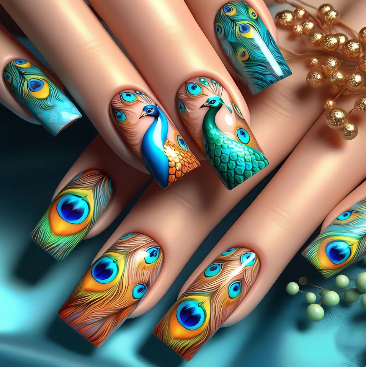 24Pcs Ladder-shaped Ballet False Nails with Glue Stripe Floral Nail Art Ombre French Press on Acrylic Nail Tips for Spice Girls