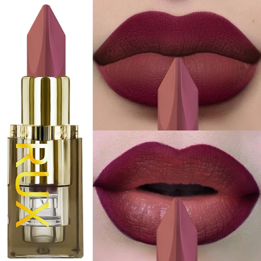 1PC Two-tone  Velvet Nude Lipstick Sexy Rose Pink Pigments Waterproof Makeup Long-lasting Professional Cosmetics for women Lip G