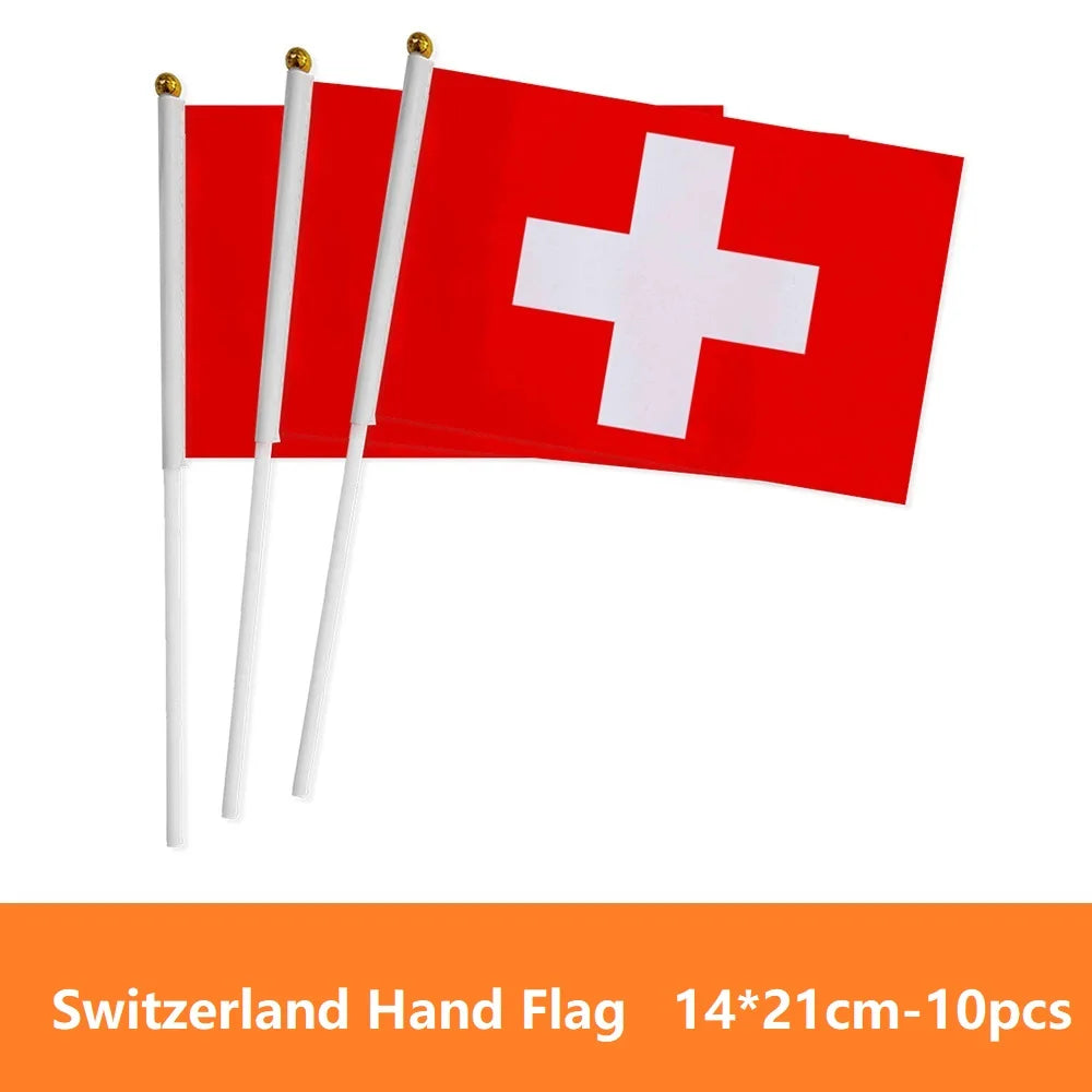 European Country Hand Waving Flags - أعلام أوروبية يدوية للتشجيع والاحتفالات