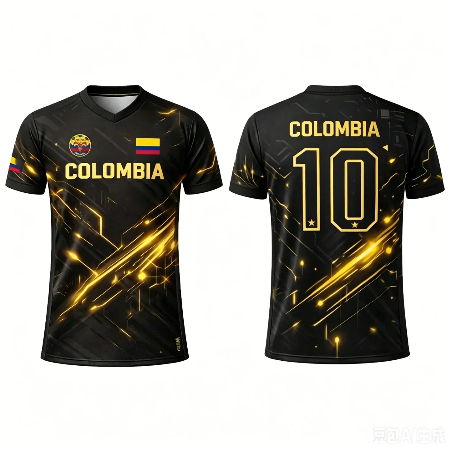 Summer Colombia Flag 3D Printed Soccer Jersey T Shirt Breathable Quick Dry Family Style for Kids Adults Outdoor Training Sports