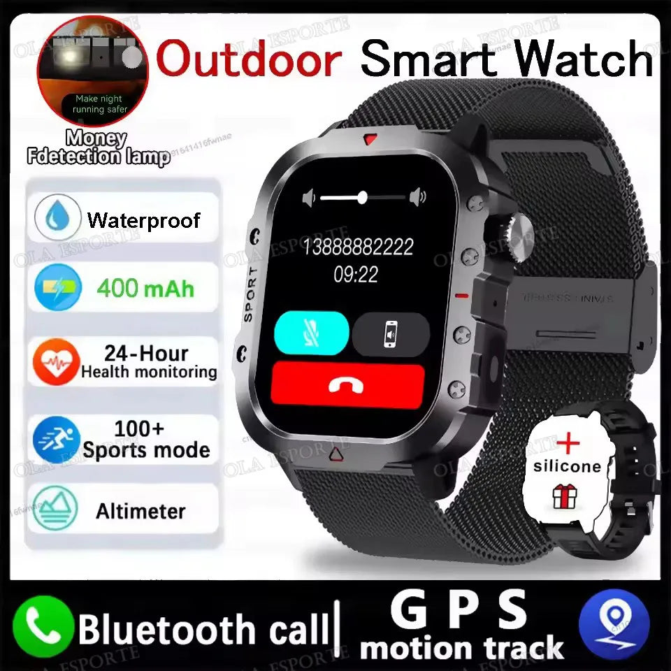New LED Men's Smartwatch Bluetooth Talking Smartwatch Multi Sport Mode Health Monitor Outdoor Sport Smart Watch For Android