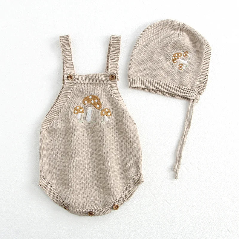 MILANCEL 0-3 Y 2024 Autumn Baby Sweater Infant Girls Mushroom Embroidery Cardigan Toddler Boys Knitted Coat Optional Bodysuit