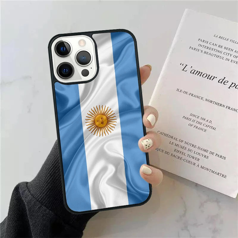 Argentina National Flag iPhone Case - غطاء آيفون بتصميم علم الأرجنتين