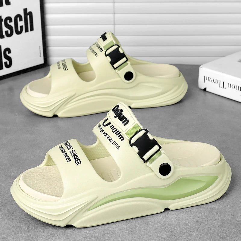 Men Summer Comfortable Beach Sandals Male Outdoor Flip Flops Thick Soft Clogs Casual Man Water Garden Shoes Women Beach Slippers