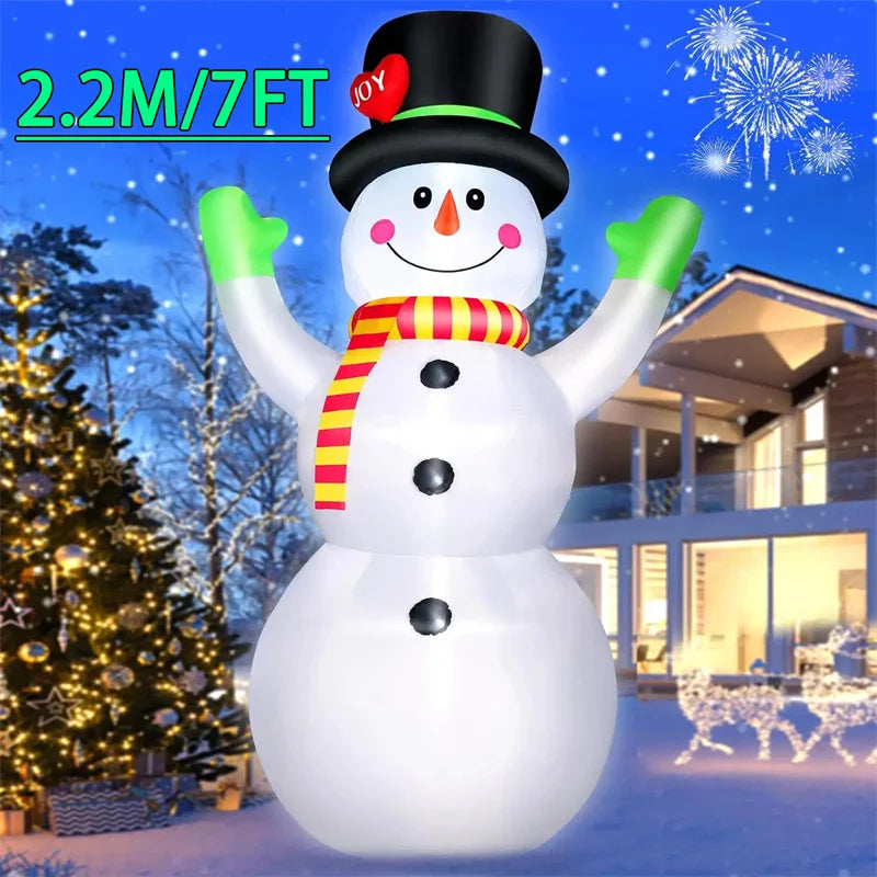 1PC Backpack Santa Claus Christmas Decoration Inflatable Toys 1.8M Inflatable Model Holiday Gift Indoor Outdoor Decor