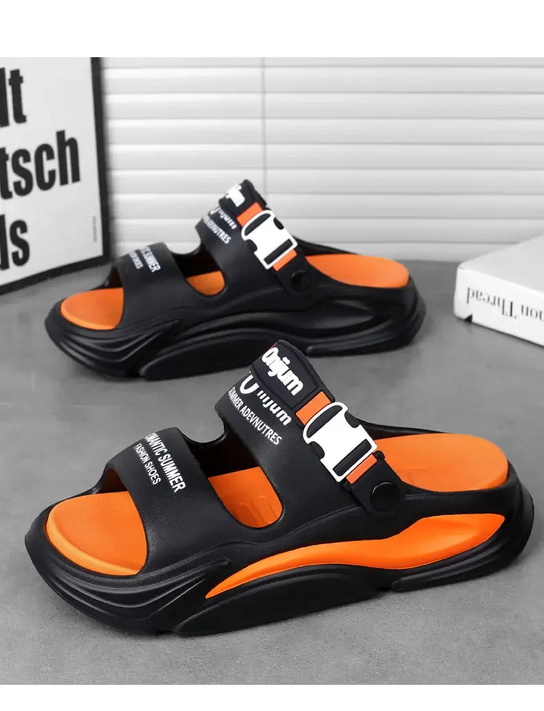Men Summer Comfortable Beach Sandals Male Outdoor Flip Flops Thick Soft Clogs Casual Man Water Garden Shoes Women Beach Slippers