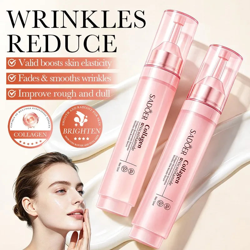 Collagen Niacinamide Brightening Serum 12ml Hydrating Moisturizing Radiant Facial Skincare Essence Refreshing And Non-sticky