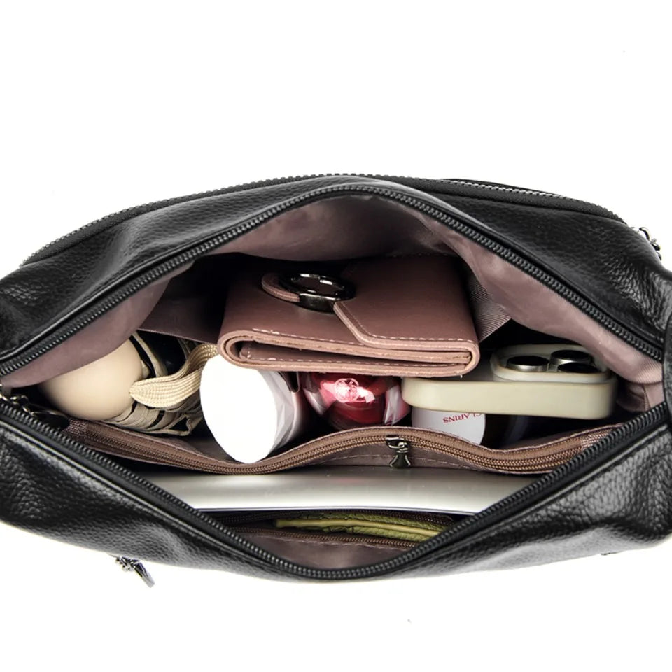 High Quality Shoulder Bags for Women Quilted Soft Leather Crossbody Bag Large Capacity Versatile for Daily Commute Sac New 2026