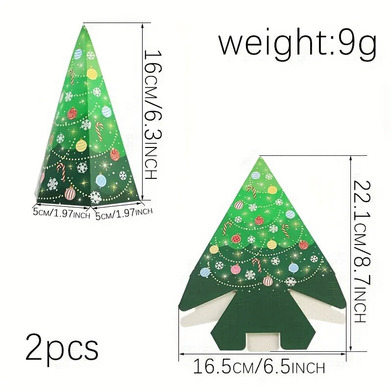 24pcs Christmas Village Paper Gift Boxes, House And Clock Tower Shaped Xmas Decorative Gift Containers,for Christmas Party Decor