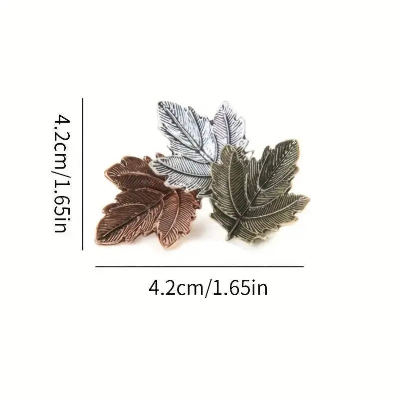 Trendy Red Maple Leaf Metal Brooches For Women Men Crystal Plant Brooch Party Birthday Winter Jewelry
