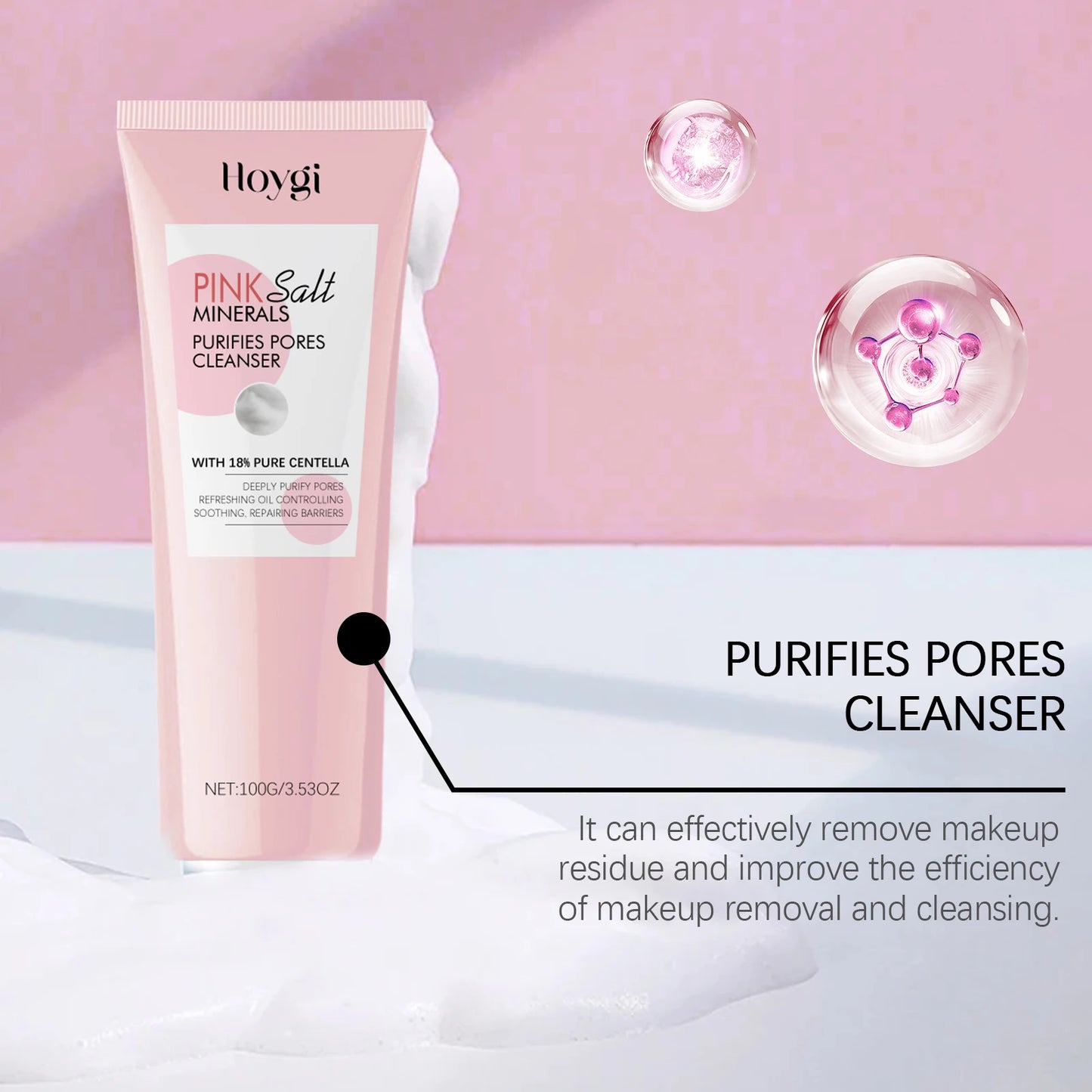 Pore-Cleansing Facial Cleanser - Cleanses Facial Impurities, Leaves Skin Non-Tight, Gentle and Moisturizing Facial Cleanser