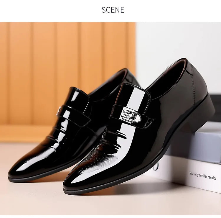 Brand New Leather Shoes Men Casual Business Shoes Office Work Shoes Men Party Wedding Oxford Pointed Toe Loafers