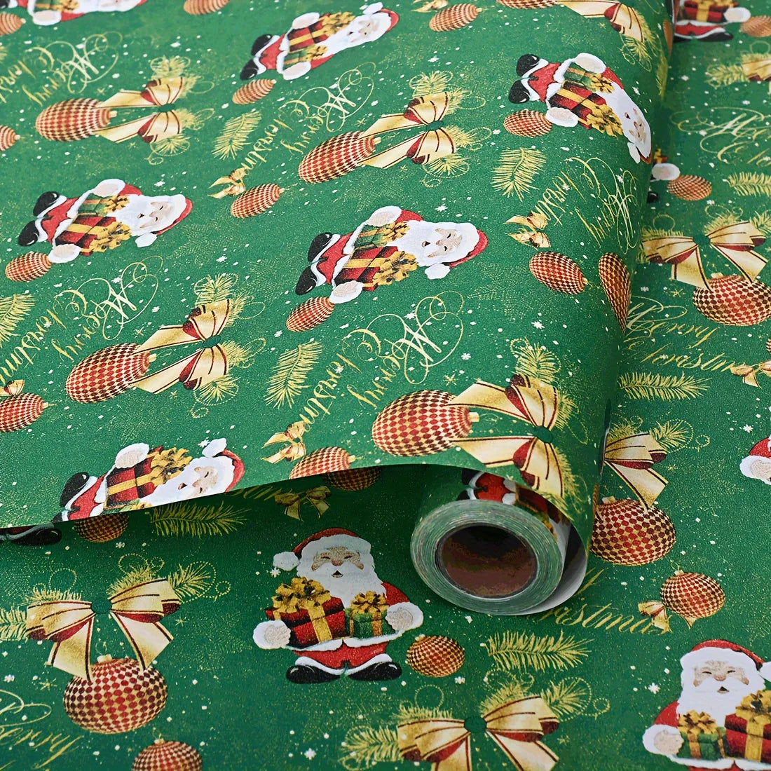 10M/roll Christmas Gifts Wrapping Paper DIY Gift Bouquets Packaging Kraft Paper 2026 New Year Festival Party Decoration Supplies