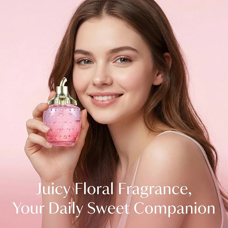 Popular Russian Women's Dating Perfumes Cute Strawberry Design Oriental Notes, Rose And Jasmine, Fresh Charming Fragrance Spray