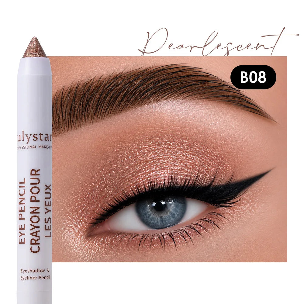 18colors Eyeshadow Stick Matte Shimmer Multi-color Waterproof High Pigmented Eyeshadow Pencil Crayon Makeup Tool Eye Cosmetics