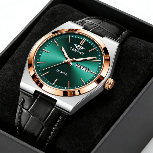 2026 New Brand Unisex Business Quartz Watch – Week & Calendar Display