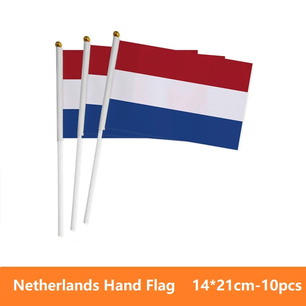 European Country Hand Waving Flags - أعلام أوروبية يدوية للتشجيع والاحتفالات