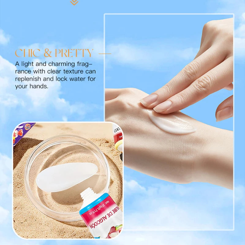 Hand Cream Lipstick Gift Box Coconut Candy Ice Cream Lasting Flavored Hand Cream Moisturizing And Hydrating Hand And Lip Care