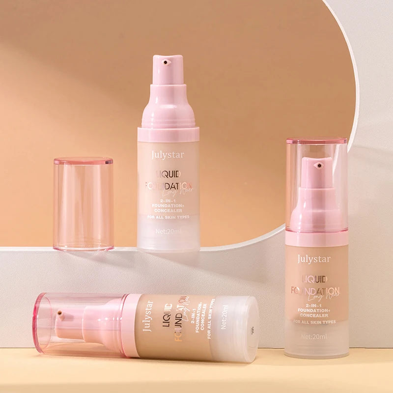 High Coverage Liquid Foundation Tint Oil Control Face Brighten Natural Concealer Waterproof BB Cream Makeup Korean Base Cosmetic