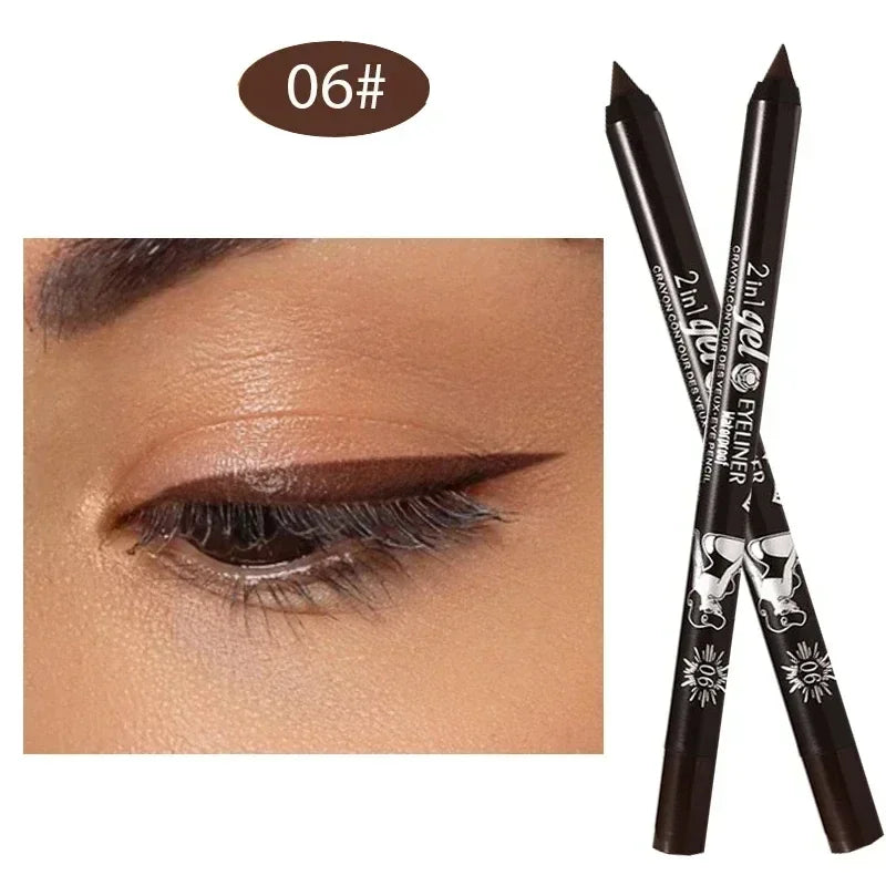 Quick-drying Eyeliner Waterproof Liquid Eyeliner Gel Pen Colourful Pigment Long Lasting Smooth Pencil Eye Beauty Makeup Cosmetic