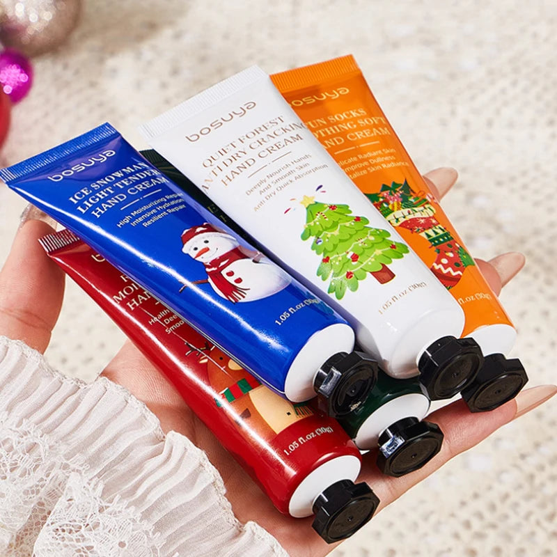 Vitamin E Avocado Moisturizing Hand Cream Christmas Hand Cream Sachet Set Hydrate Non‑greasy For Dry Skin Holiday Gift
