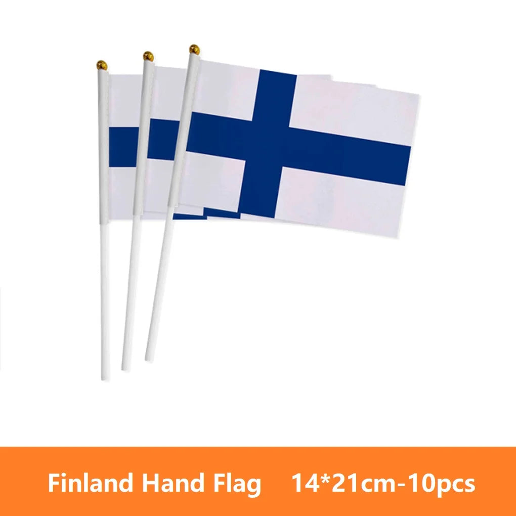 European Country Hand Waving Flags - أعلام أوروبية يدوية للتشجيع والاحتفالات